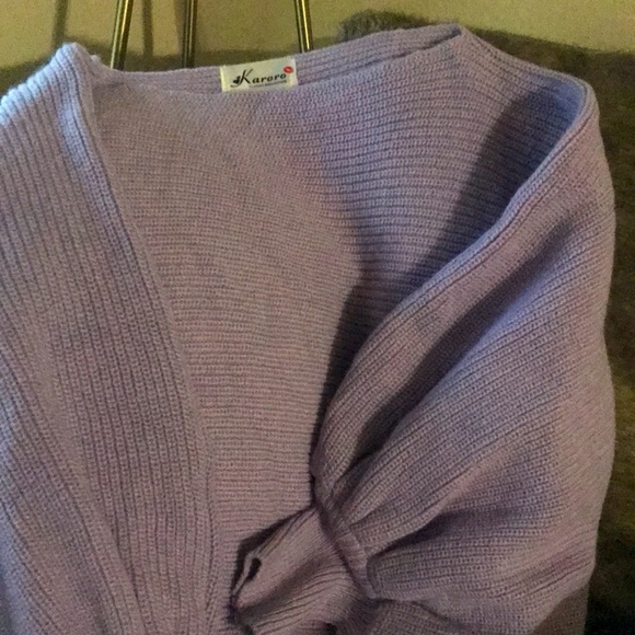 Lantern Sleeve Sweater Dress - Picture 6 of 10